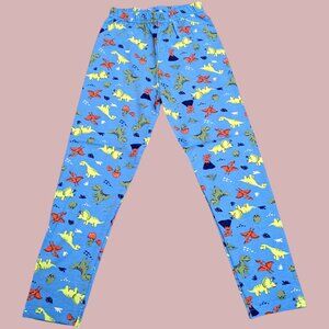Pepco Full length Soft Cottonleggings SkinnyFit stretchy Blue Dinosaurs NWOT